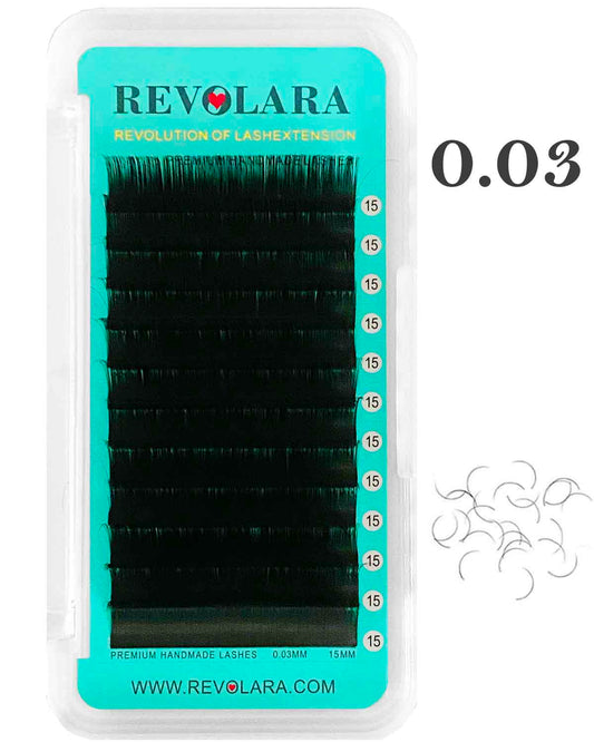 Cashmere FauxMink Individual Lash Extensions 【0.03mm 12-lines】Mega Volume Matte Dark Black Lashes【SALE】